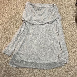 Gray off the shoulder